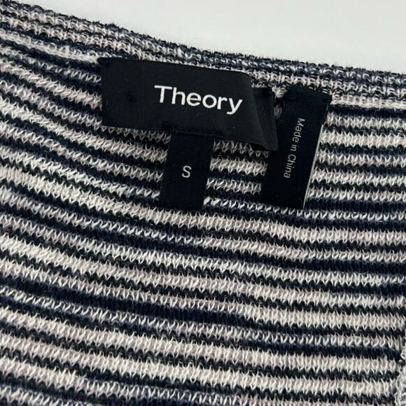 THEORY INTRELLA SPACE DYE STRIPED LINEN BLEND MAXI DRESS, ECHO MULTI sz S - Picture 5 of 9